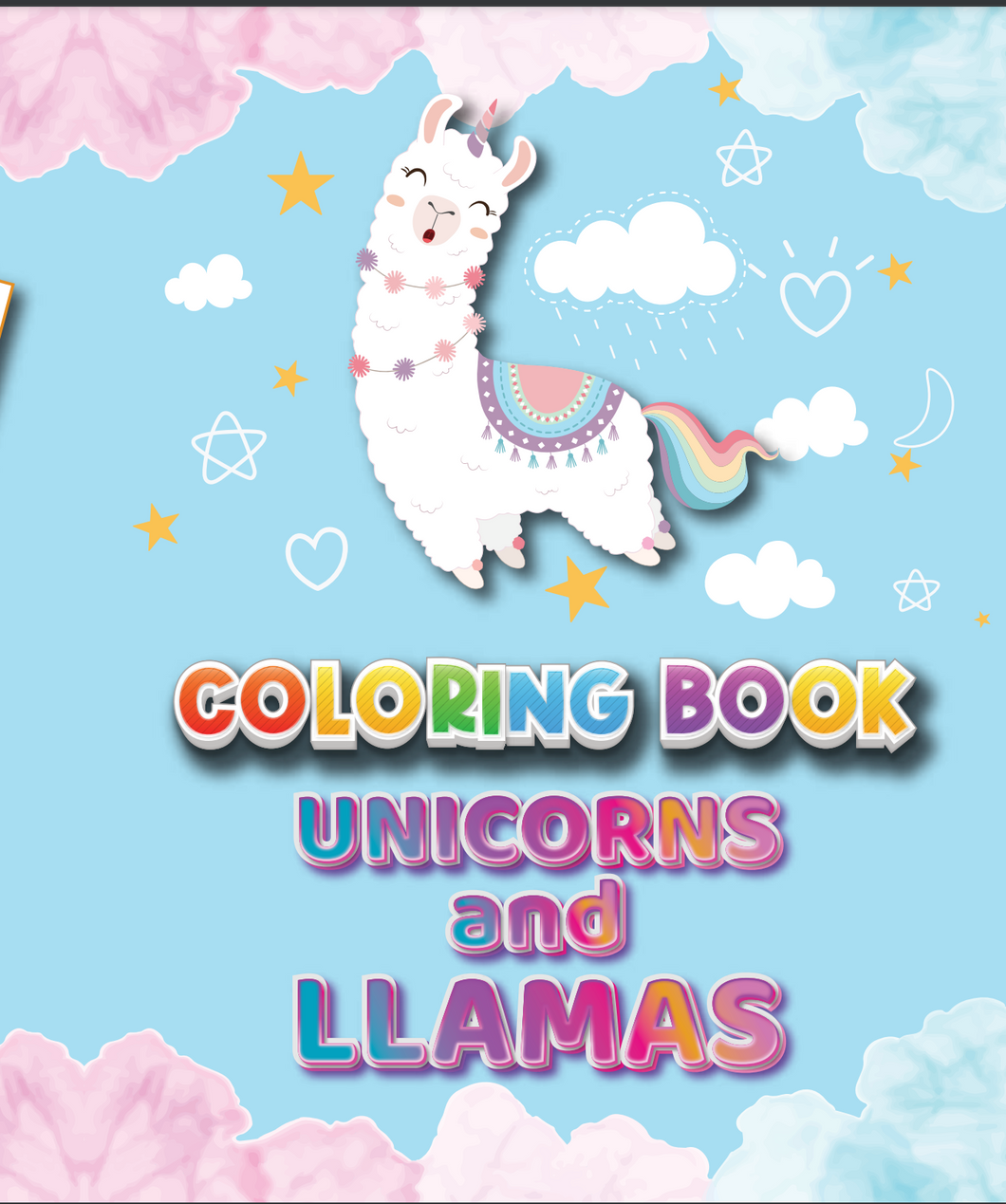 Unicorns and Llamas Coloring Book